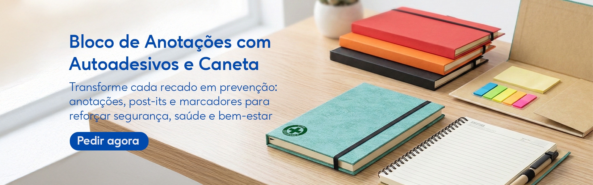 Bloco de anotações autoadesivo